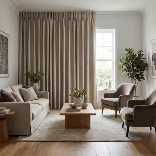Overgordijn Helix Taupe