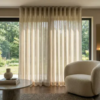 Overgordijn Macra Beige