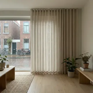 Overgordijn Iris Beige